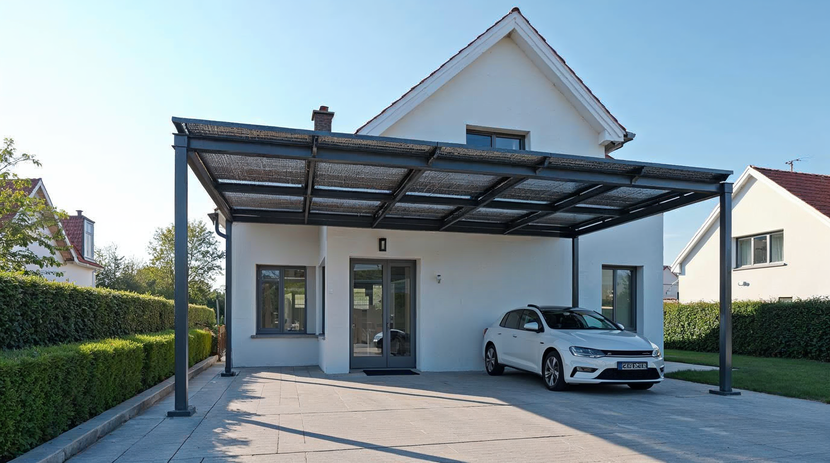 Carport med Solceller 2025 - Komplet Guide til Solcellecarport Priser og Installation